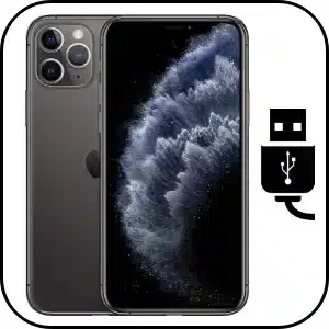iPhone 11 Pro reparación conector de carga roto