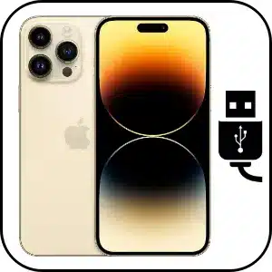 iPhone 14 Pro Max reparación conector de carga roto