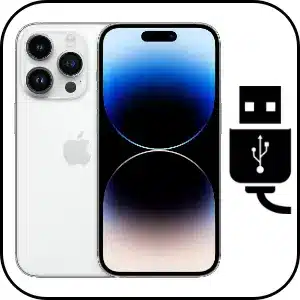 iPhone 14 Pro reparación conector de carga roto
