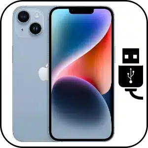 iPhone 14 reparación conector de carga roto