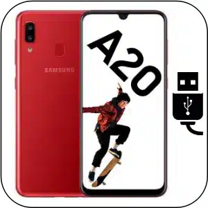 Samsung A20 cambiar conector de carga roto