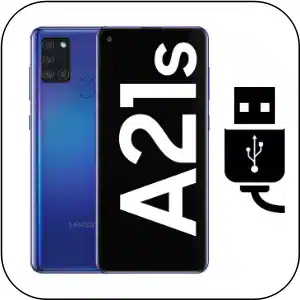Samsung A21S reparación conector de carga roto