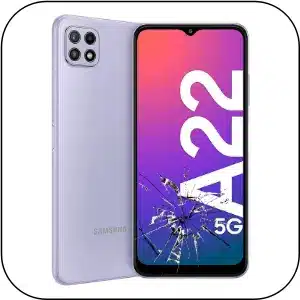 Samsung A22 reparación pantalla rota