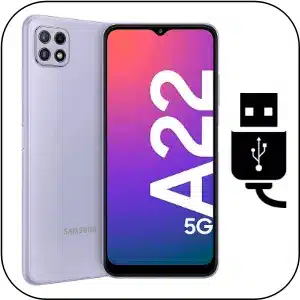 Samsung A22 reparación conector de carga roto