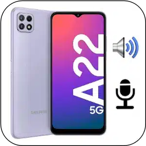 Samsung A22 solucionar problema sonido