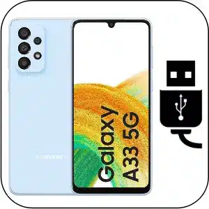 Samsung A33 5G reparación conector de carga roto