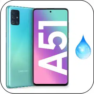 Samsung A51 reparación teléfono mojado