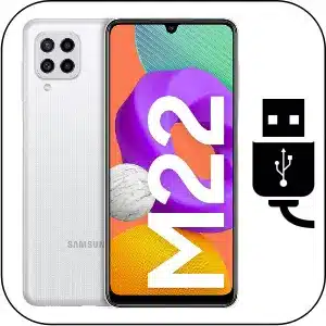 Samsung M22 arreglar conector de carga roto