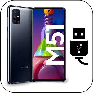Samsung M51 cambiar conector de carga roto