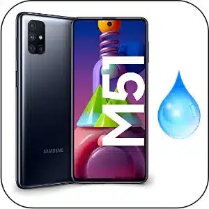 Samsung M51 reparación teléfono mojado