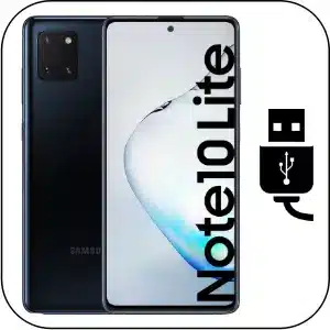 Samsung Note 10 Lite reparación conector de carga roto