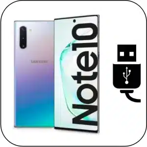 Samsung Note 10 reparación conector de carga roto