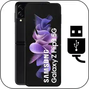 Samsung Z Flip3 5G reparación conector de carga roto