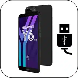 Huawei Y6 2018 reparación conector de carga roto