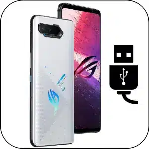 Asus Rog Phone 5S reparación conector de carga roto