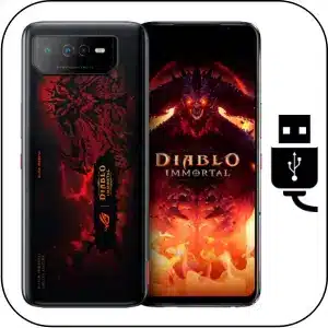 Asus Rog Phone 6 Diablo Inmortal reparación conector de carga roto