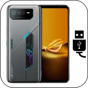 Asus Rog Phone 6D Ultimate reparación conector de carga roto
