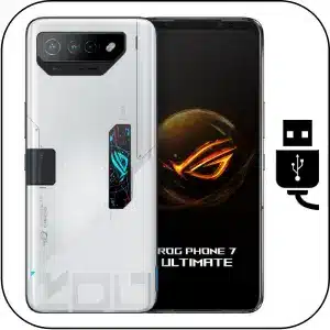 Asus Rog Phone 7 Ultimate reparación conector de carga roto