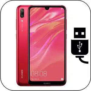 Huawei Y7 2019 reparación conector de carga roto