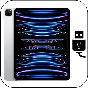 iPad Pro 12.9 (2022) reparación conector de carga roto