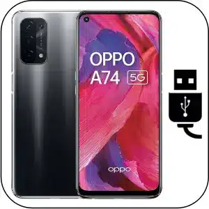 Oppo A74 5G reparar conector de carga roto