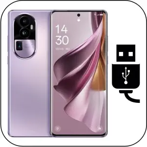 Oppo Reno 10Pro+ 5G reparación conector de carga roto