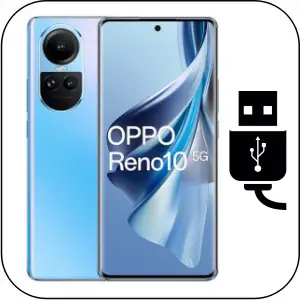 Oppo Reno 10 reparación conector de carga roto