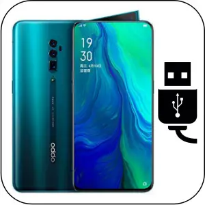 Oppo Reno 10X reparación conector de carga roto