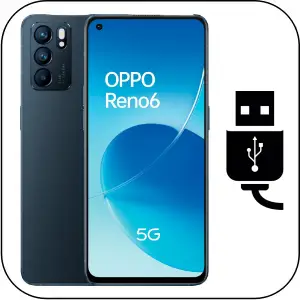 Oppo Reno 6 5G reparación conector de carga roto