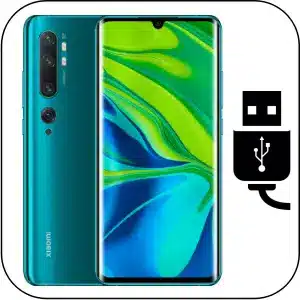 Xiaomi Mi Note 10 reparación conector de carga roto