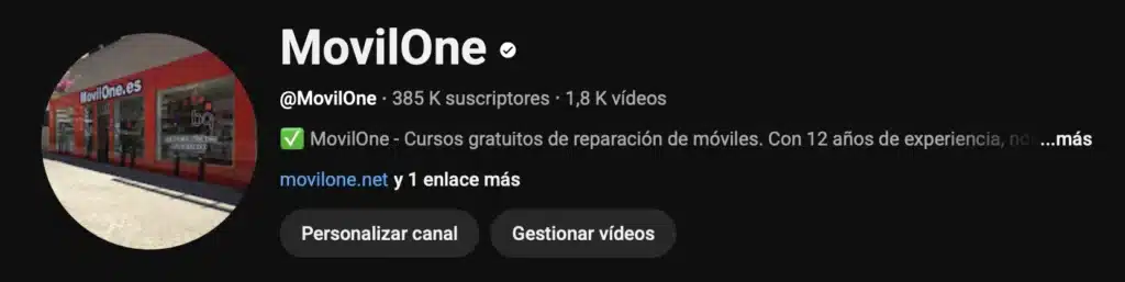 YouTube MovilOne